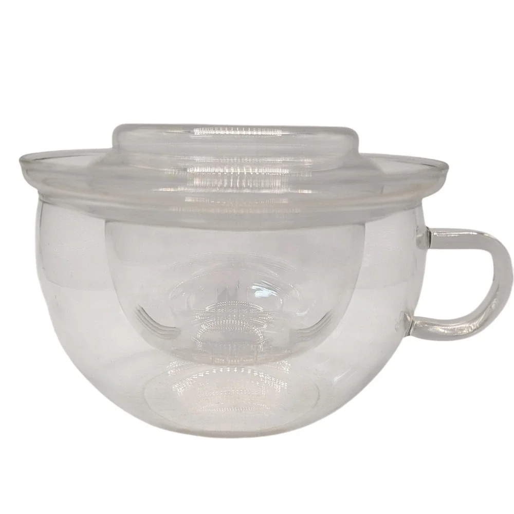 Jenaer Glas Tea For One Clear Borosilicate Bauhaus Three Piece Set Germany